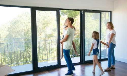 Happy_family newly installed sliding door